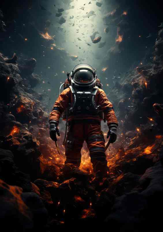 Stars & Beyond | Evolution of Space Exploration Metal Poster