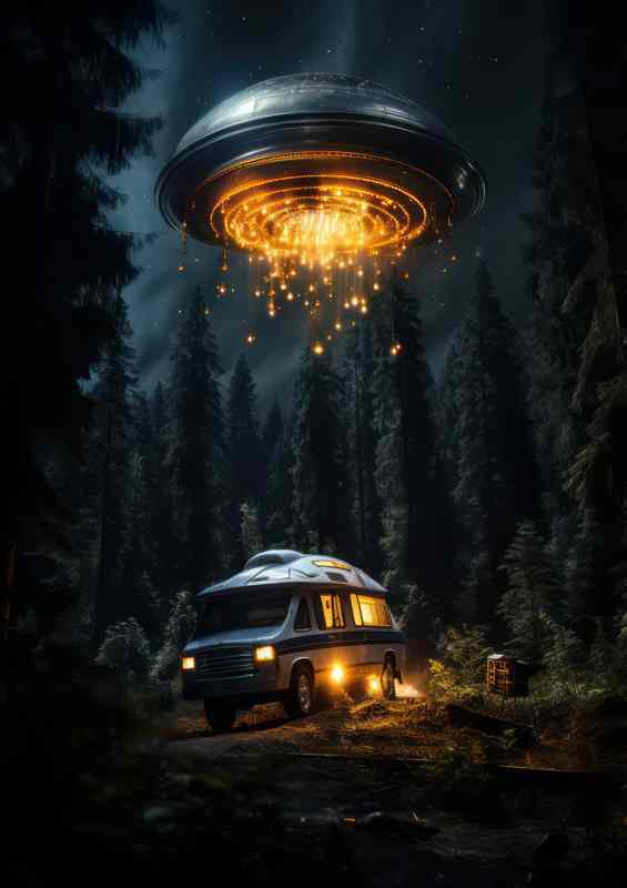 Unearthly Mysteries Delving into UFO Sightings | Metal Poster