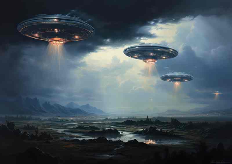 Alien Intrigue Unidentified Flying Objects Explored | Metal Poster