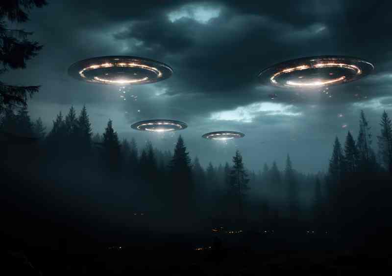Enigma Examining UFO Sightings | Metal Poster