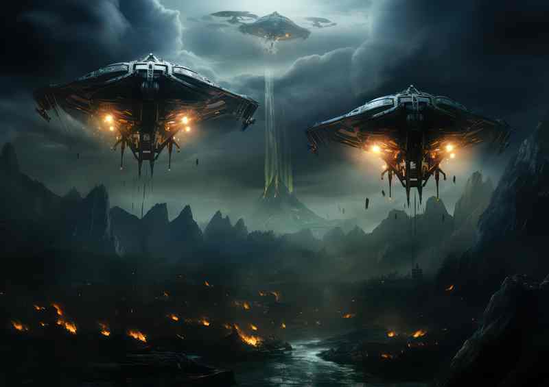 Flying Saucer Files UFO Encounters Explored | Metal Poster
