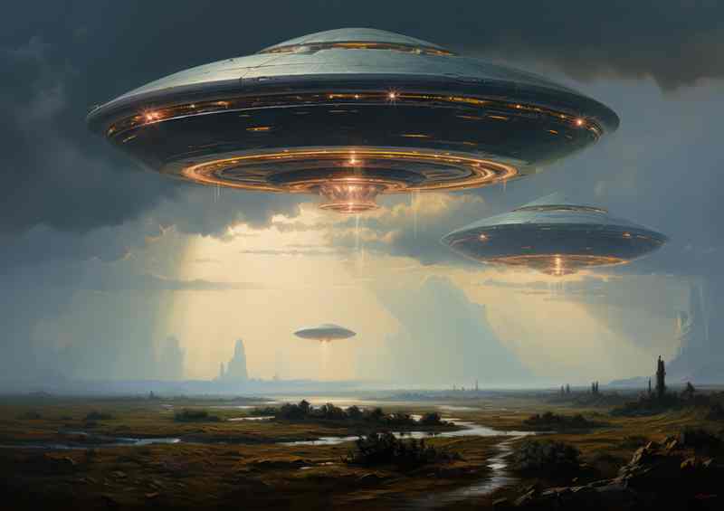 Galactic Mysteries Uncovering UFO Secrets | Metal Poster