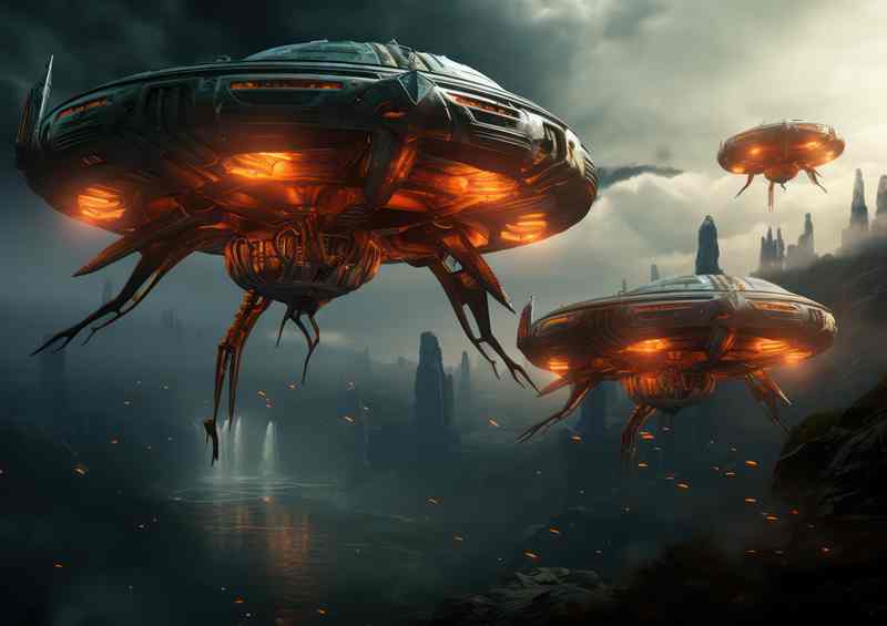 Interstellar Visitors UFO Phenomena Unveiled | Metal Poster