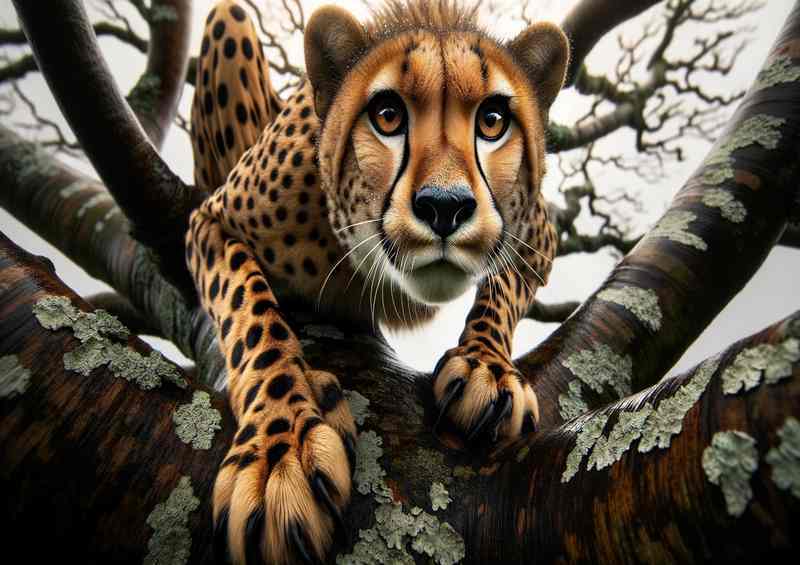 Branching Prowess the cheetahs powerful physique | Metal Poster