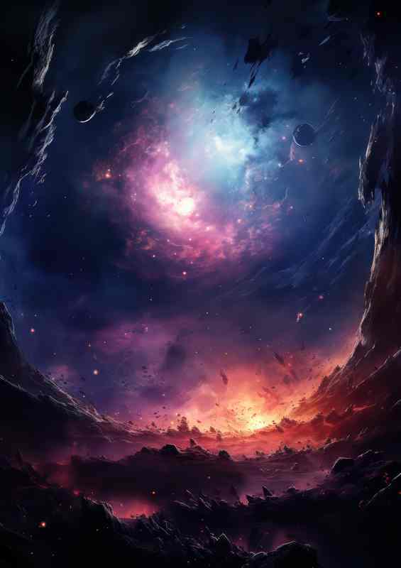 Infinite Canvas Painting the Sky with Nebulae | Metal Poster