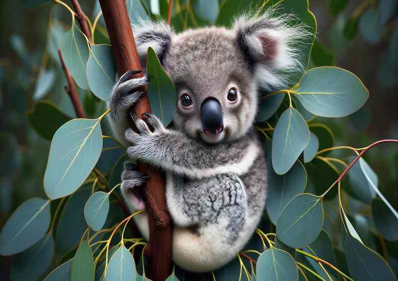Koala's Eucalyptus Grasp - Metal Poster
