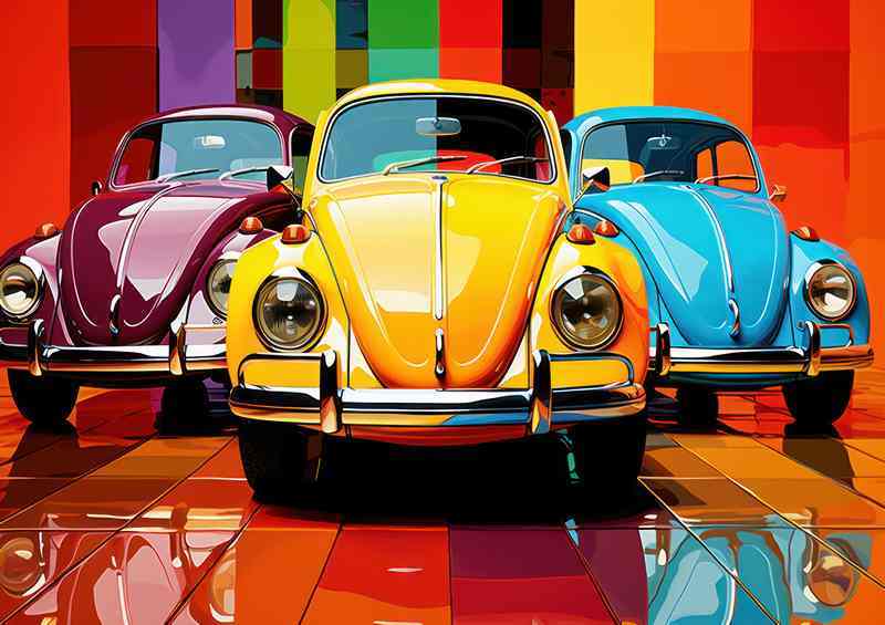 Vibrant Visions Exploring Colorful Pop Art Imagery | Metal Poster