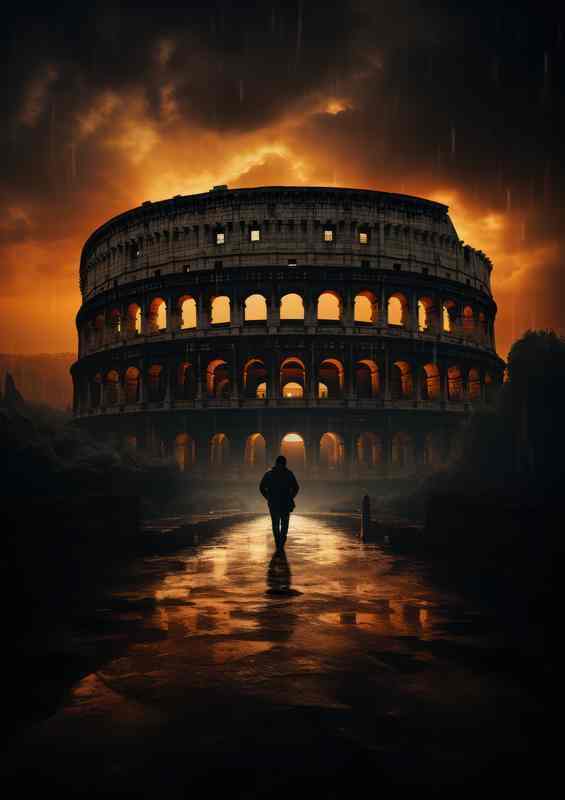 Alone In Rome | Metal Poster