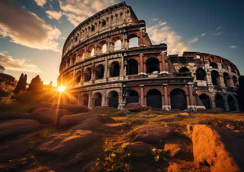 Spectacular Roman Wonder Coliseum | Metal Poster