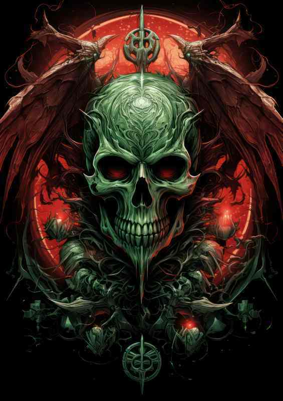 Dragon Skull Metal Poster