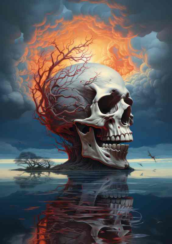 Grinning Grim The Joy in Macabre Tales | Metal Poster