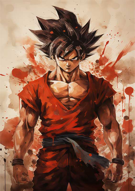 Goku style pop art | Metal Poster