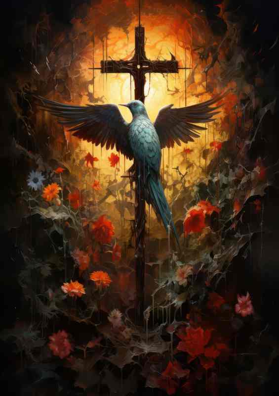 BloFaith Flowers & Birds in Christianity | Metal Poster