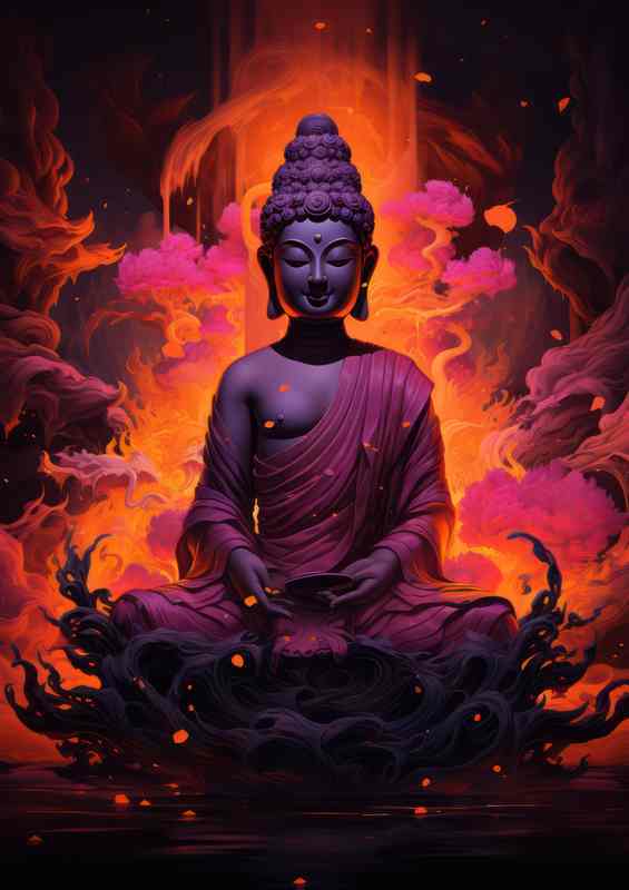 Awakening to Bliss A Spiritual Journey with Buddha | Metal Poster