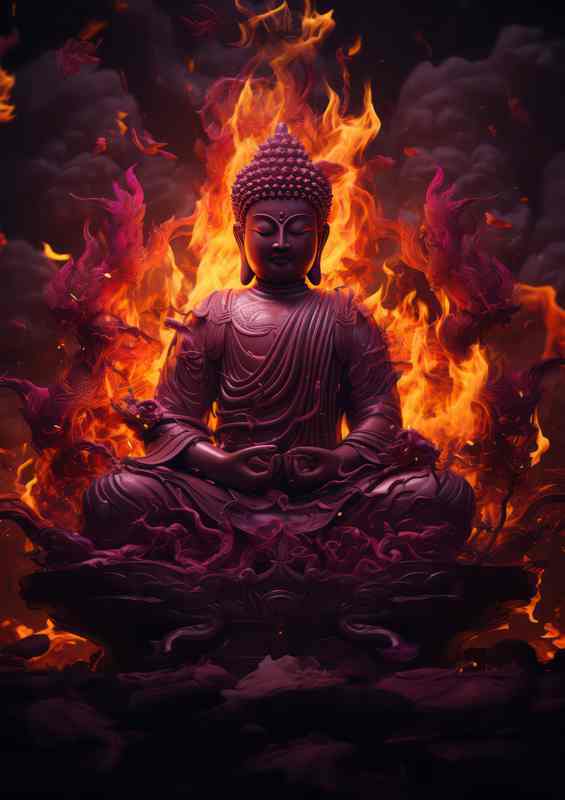 Boundless Compassion Embracing Buddhas Divine Love | Metal Poster