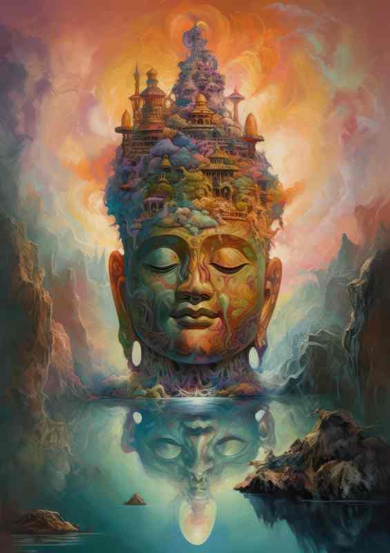 Divine Grace Buddhas Illuminated Presence | Metal Poster