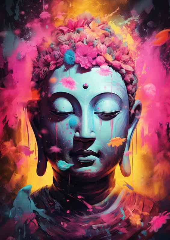 Divine Stillness Mystical Buddhas Peace | Metal Poster