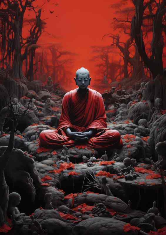Divine Presence Buddha Metal Poster