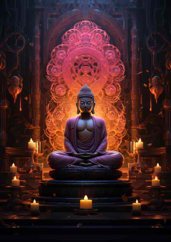 Illuminating the Spirit Buddhas Path to Inner Peace | Metal Poster