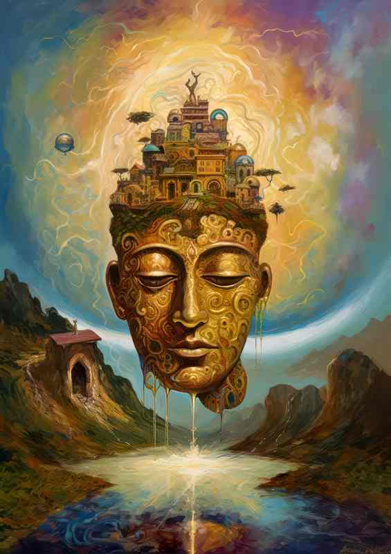 The Gentle Radiance of the Sacred Bodhisattva | Metal Poster