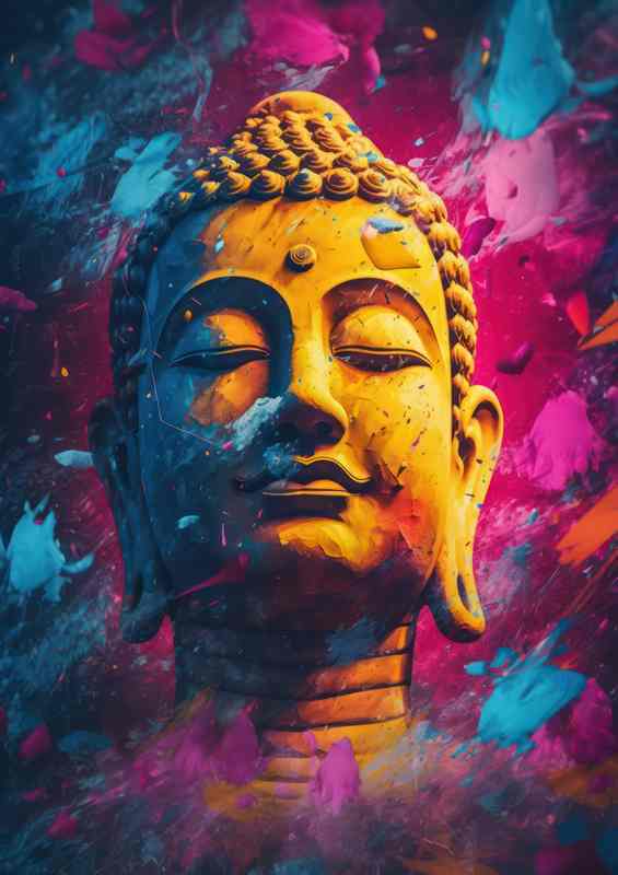 The Gentle Smile of Compassionate Buddha | Metal Poster