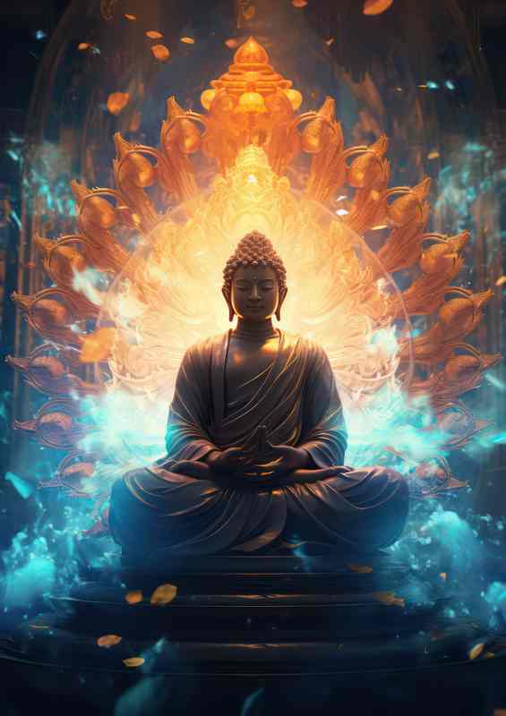 The Sacred Bond of Buddha's Boundless Love | Metal Poster