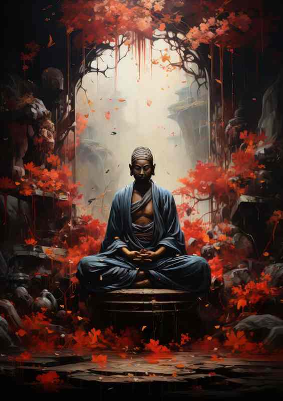 Unearth the Mysteries of Buddhas Divine Grace | Metal Poster