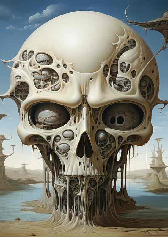 Shades of the Spectral Death in Color surreal art | Metal Poster