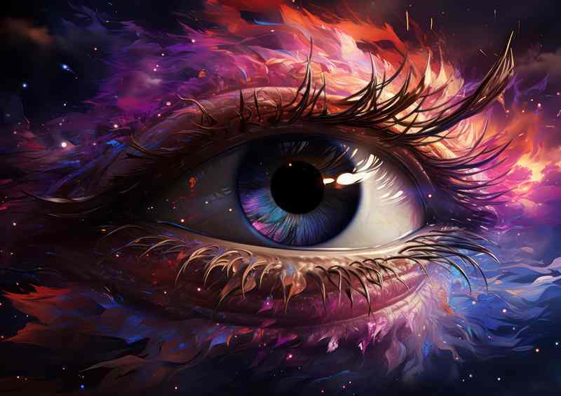 Eye of nebula Abstract in an Artistic Frenzy | Metal Poster