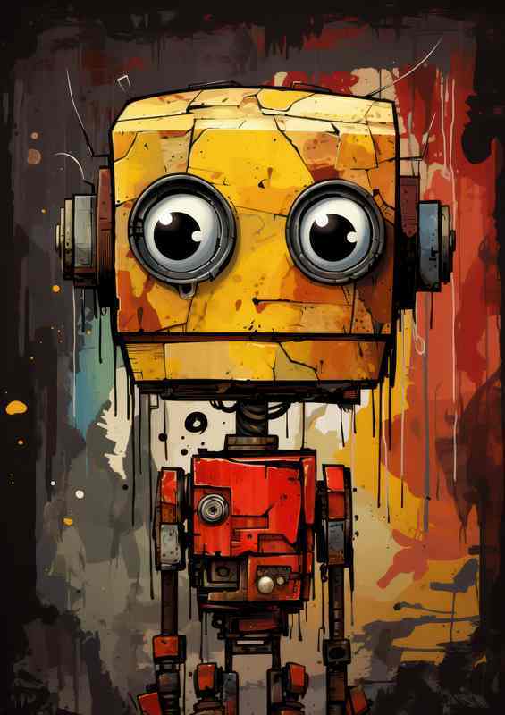 Mechanical Marvels Abstract Faces | Metal Poster