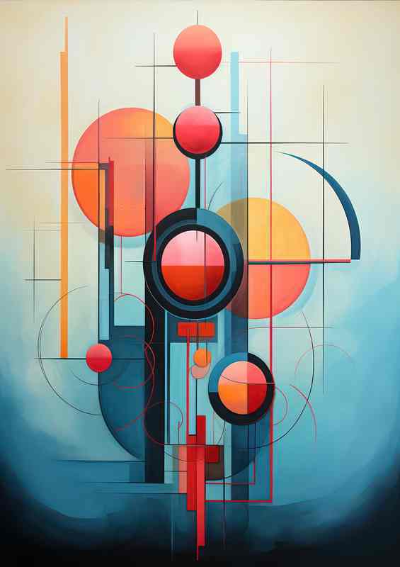 Abstract Color Adventures Shapes that Tell Stories | Metal Poster