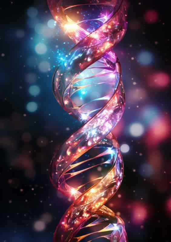 Heart DNA Metal Poster