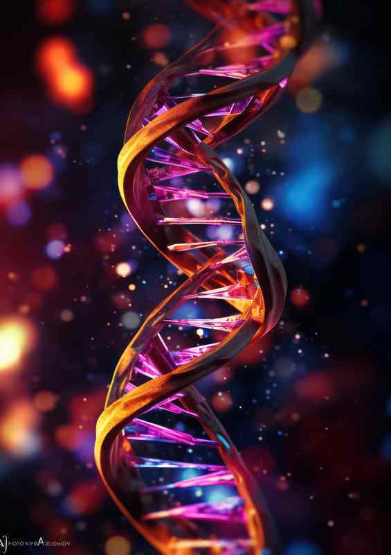Abstract Color Phenomena DNA | Metal Poster