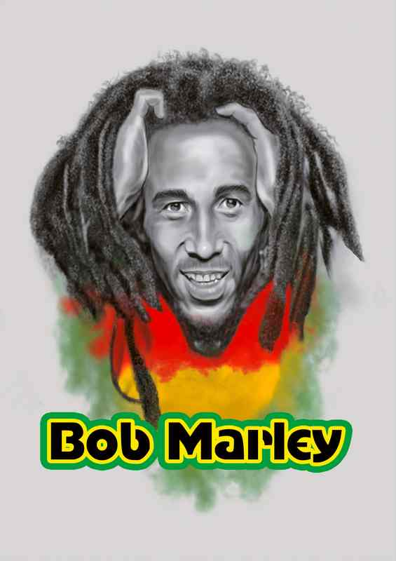 Bob Marley Rasta Art | Metal Poster