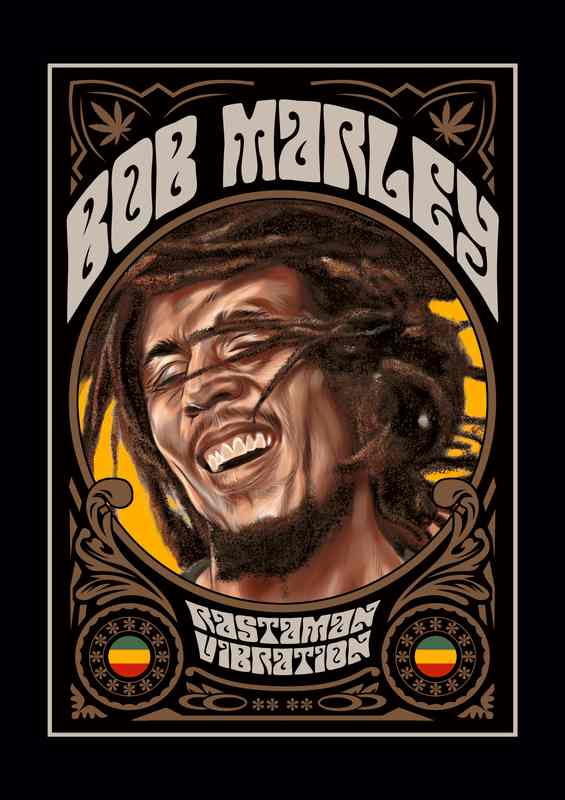 Bob Marley The Rasta Man | Metal Poster