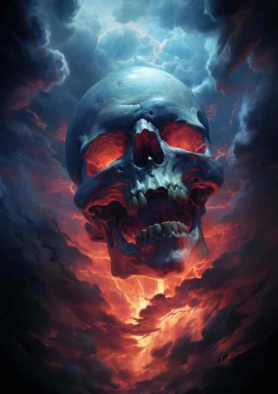 Skulls in Silhouette Dark Art Explored | Metal Poster