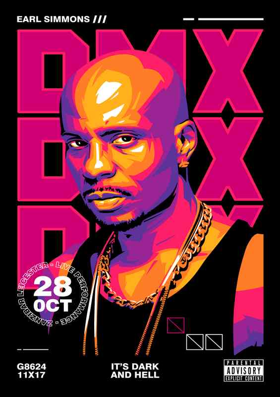 Dmx Dark and hell rapper music | Metal Poster