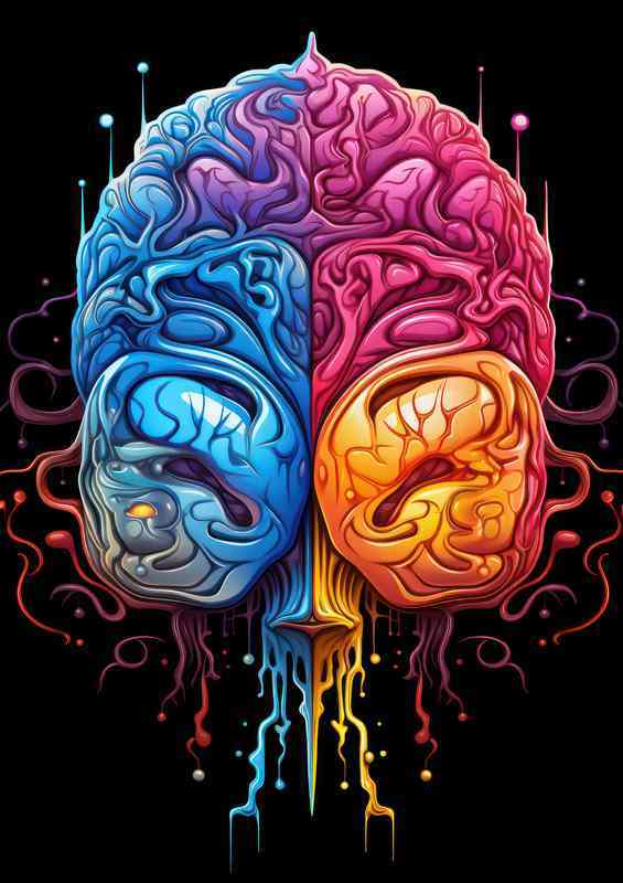 Exploring Abstract Worlds Through The Human Brain | Metal Poster