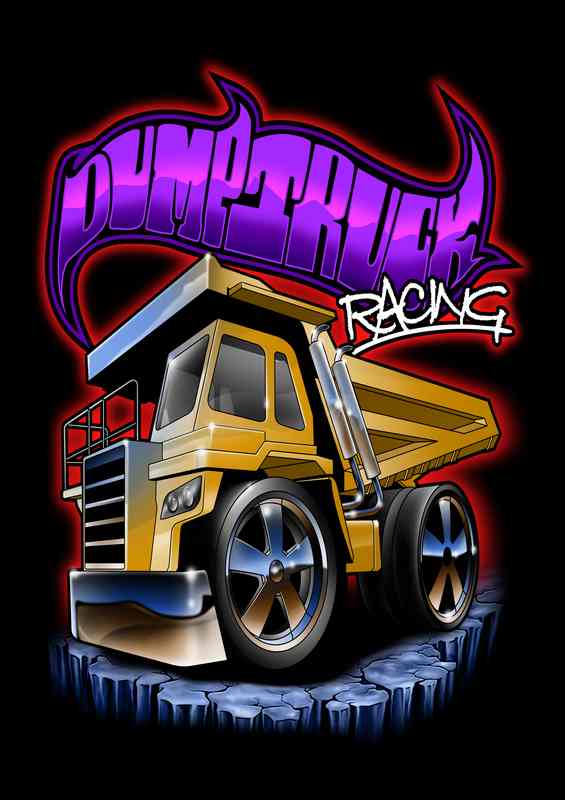 Dumper Truck Racing | Metal Poster