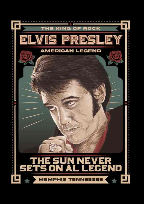 Elvis Presley The King | Metal Poster