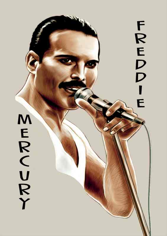 Freddie Mercury Art | Metal Poster