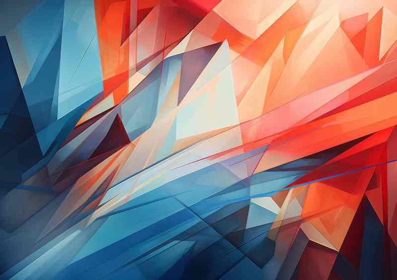 Abstract Color Odyssey Exploration of Shapes and Hues | Metal Poster