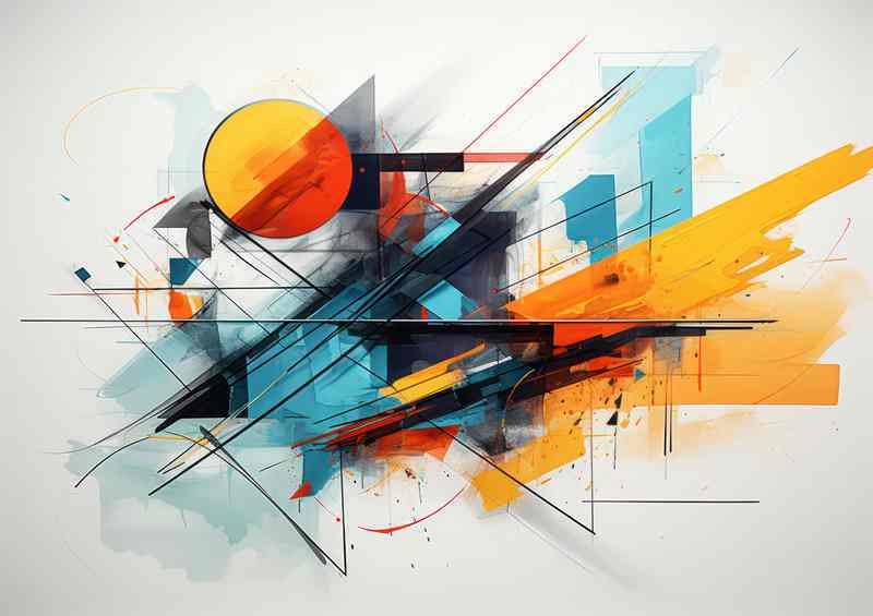 Abstract Color Realities Shapes that Reshape Perception | Metal Poster
