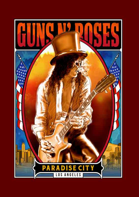 Guns N Roses Paradise City | Metal Poster
