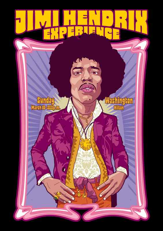 Jimi Hendrix Experience Music | Metal Poster