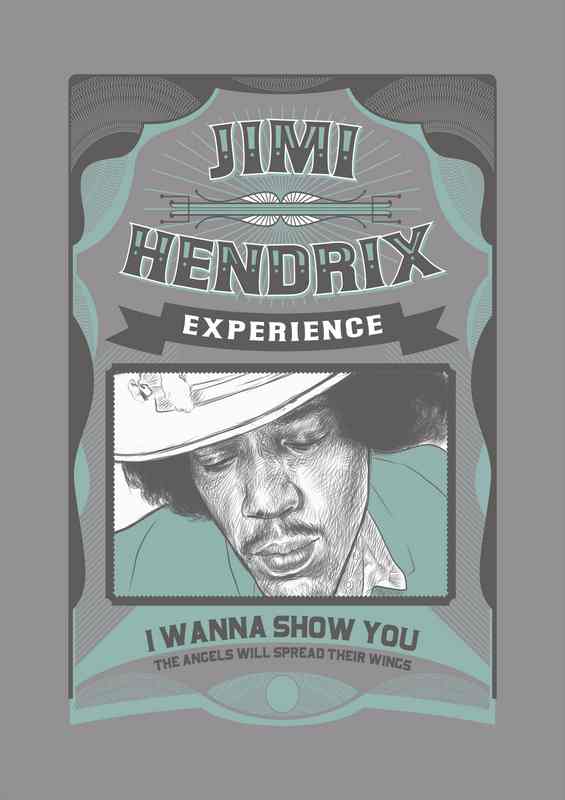 Jimi Hendrix I Wanna Show You | Metal Poster