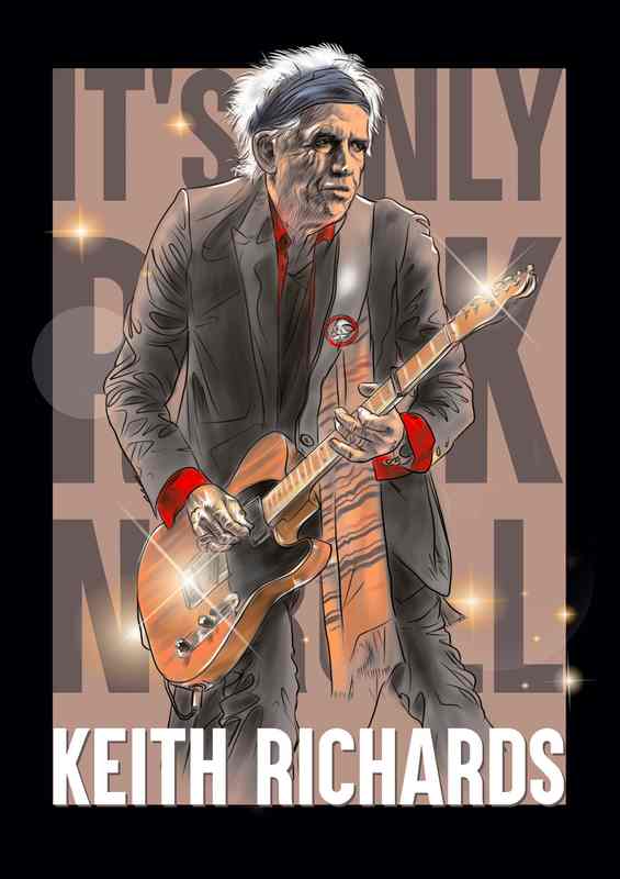 Keith Richards Its Only Rock And Roll | Metal Poster