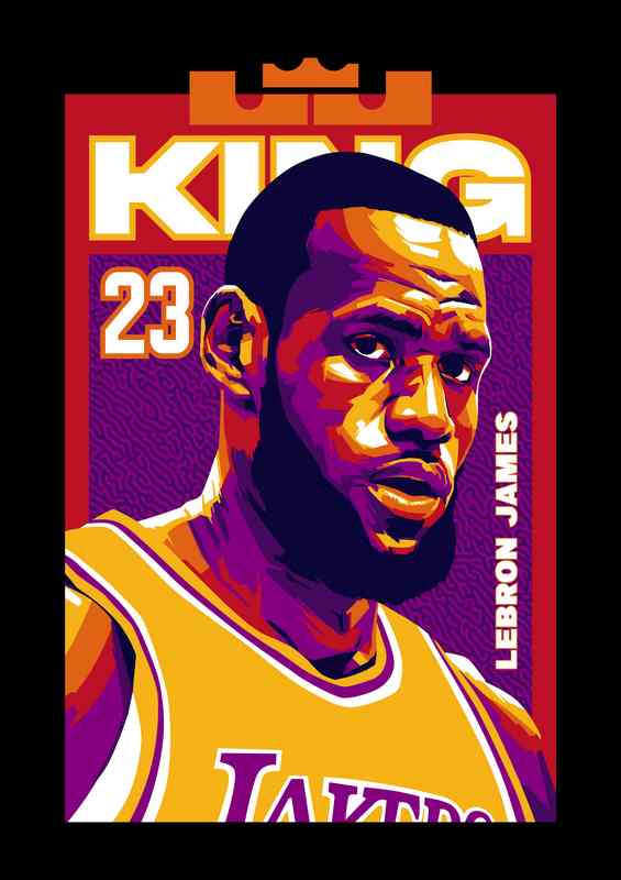 King Lebron james basketball | Metal Poster