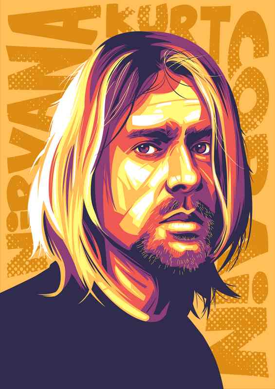 Kurt Cobain Pop Art music | Metal Poster