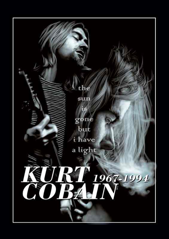 Kurt Kobain the sun is gone | Metal Poster